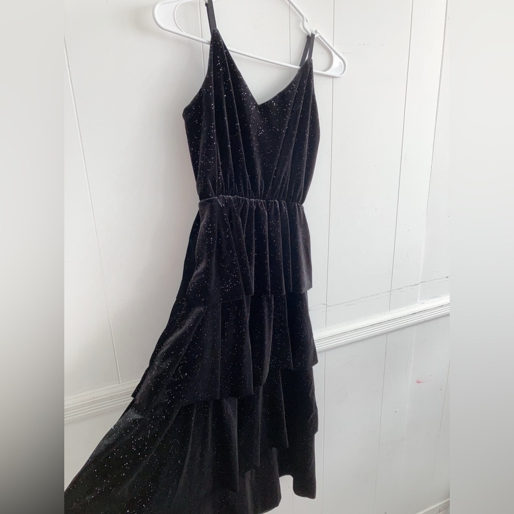 Midnight Glamour Layered Maxi velvet Dress prom for Women
